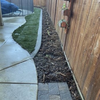 Older Home Specialists - My Green lawn! And concrete planter bed her did to plant my Grandma's iris' And pavers that extend down the side of the house - Irrigation Near Me Older Home Specialists - My Green lawn! And concrete planter bed her did to plant my Grandma's iris' And pavers that extend down the side of the house - Irrigation Near Me