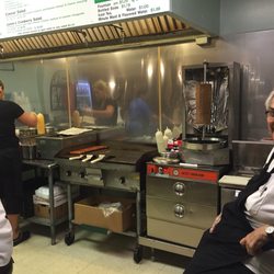 Capitol Grill - Hot dogs on the grill and the gyro meat is slowly turning
