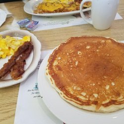 Busy Bee Cafe Dining Room - #7: Buttermilk pancake with scrambled eggs and bacon.