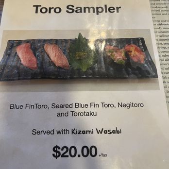 Ninja Sushi - Toro Sampler ! - Sushi Bars Near Me - Walnut, California Ninja Sushi - Toro Sampler ! - Sushi Bars Near Me - Walnut, California