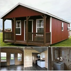 Admirals Best Buildings - The Derksen Fully Finished 16x32 Cabin!!! Beautiful!!!! Purchase Or Rent-To-Own!! Never Any Credit Checks!