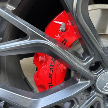 Elevance - Painted Calipers Red and added Quattro emblem - Vehicle Wraps Near Me - Cypress, California