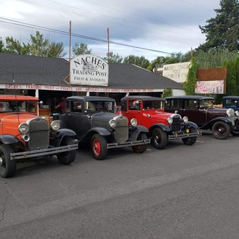 Naches Trading Post - a row of antique cars - Farmers Market Near Me - Naches, Washington Naches Trading Post - a row of antique cars - Farmers Market Near Me - Naches, Washington