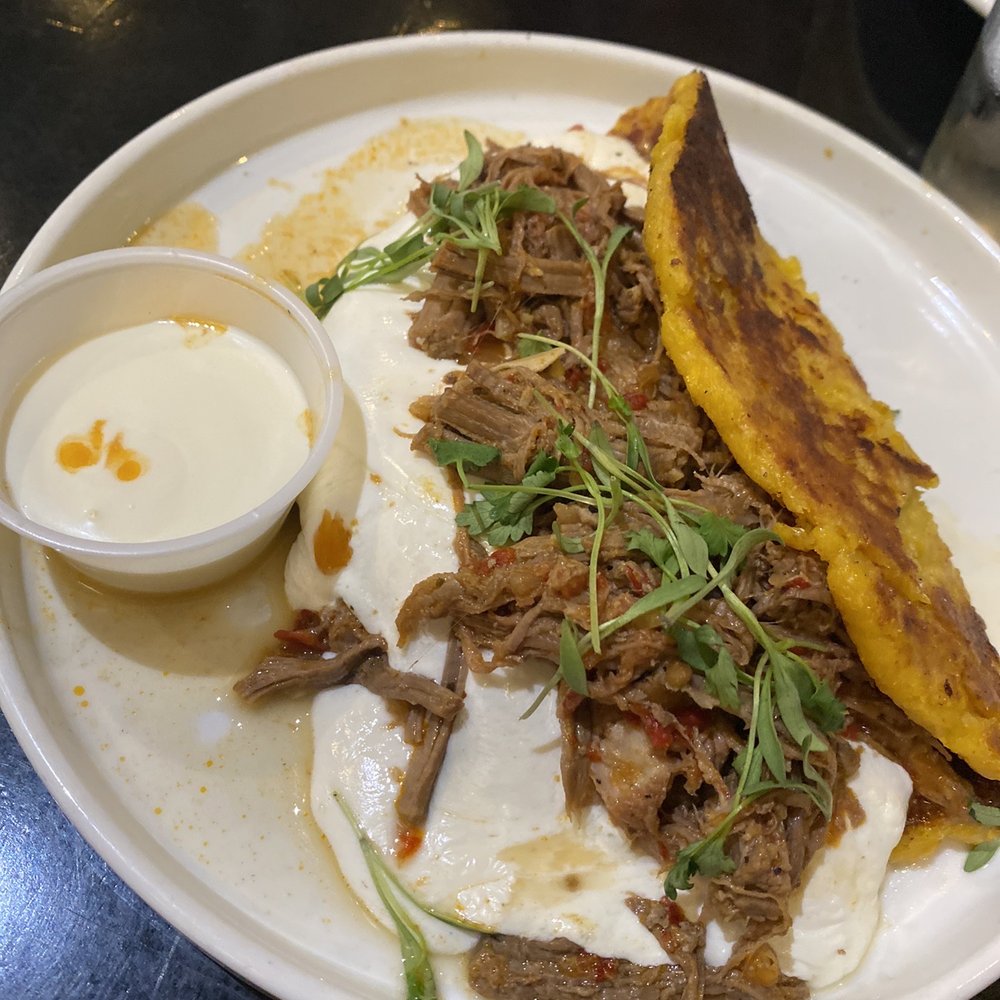 Bocas Grill Brickell - Cachapa W/ Soft White Cheese and beef was a standout. Like a corn cake pancake - Bars Near Me - Miami, Florida Bocas Grill Brickell - Cachapa W/ Soft White Cheese and beef was a standout. Like a corn cake pancake - Bars Near Me - Miami, Florida