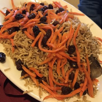 Khyber Pass Kabob - Qabuli pallow- nice and fragrant rice with a big lamb shank underneath - Afghan Near Me - Dublin, California
