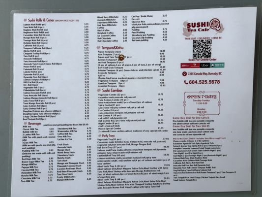 Menu photo 3 Sushi Q Tea Cafe Burnaby, BC Menu photo 3 Sushi Q Tea Cafe Burnaby, BC