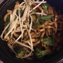 Japanese Pan Fried Noodles with extra Broccoli.