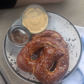 SandBar - Pretzel with cheese sauce and mustard - Sports Bars Near Me - Kissimmee, Florida