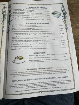 Menu photo 5 Augustiner am Platzl Munich, BY