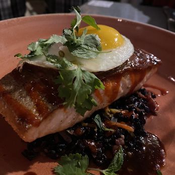Meat & Potatoes - Salmon with an egg - New American Near Me - Pittsburgh, Pennsylvania Meat & Potatoes - Salmon with an egg - New American Near Me - Pittsburgh, Pennsylvania
