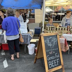 Moscow Farmers Market - Creamery booths at the market