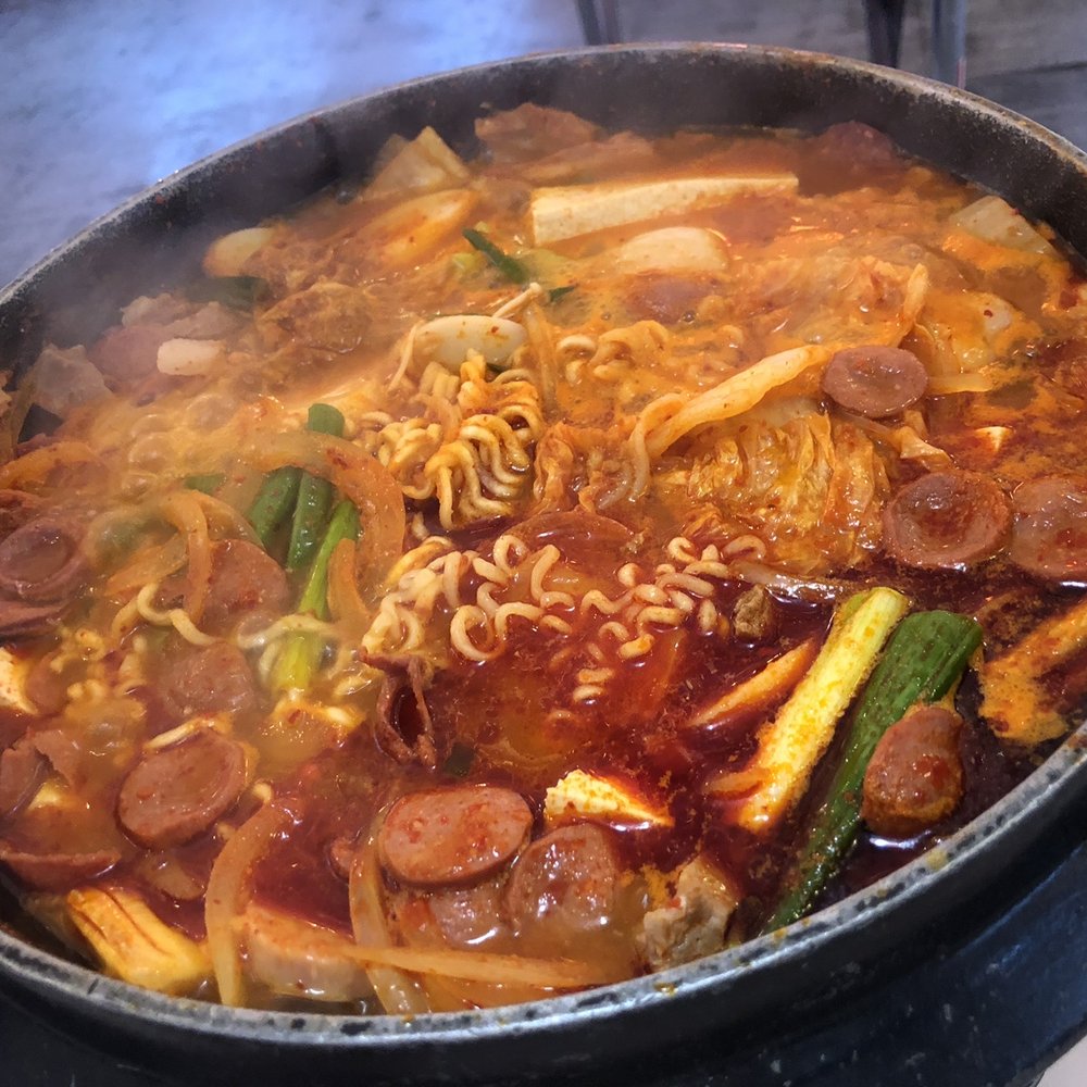 Jongro BBQ Flushing - Assorted Sausage Stew - Korean Near Me - Flushing, New York Jongro BBQ Flushing - Assorted Sausage Stew - Korean Near Me - Flushing, New York