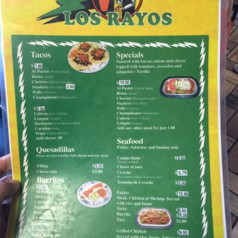 Taqueria Los Rayos - Menu2 - Mexican Near Me - Atlanta, Georgia Taqueria Los Rayos - Menu2 - Mexican Near Me - Atlanta, Georgia