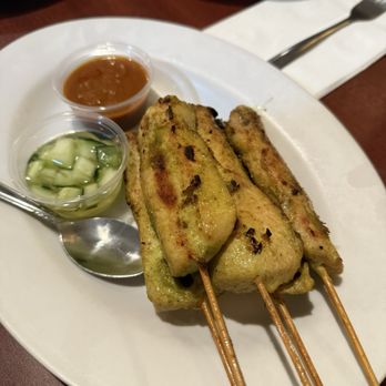 Thai Chili - Chicken Satay with peanut sauce - Thai Near Me - Elk Grove, California Thai Chili - Chicken Satay with peanut sauce - Thai Near Me - Elk Grove, California