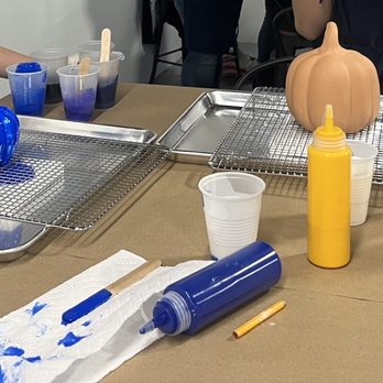 Creative Jam Art - Paint-poured pumpkin project. - Party & Event Planning Near Me - Bristol, Connecticut