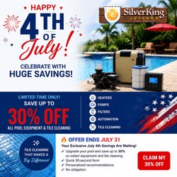 Silverking Leisure - Exclusive July 4th savings for our weekly service customers--now through July 31!