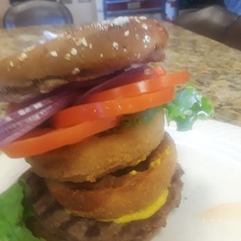 Golden Ox Diner - Obsessed with the hamburgers. All the burgers, even the small Jr. (Seen here), are served with HIGH QUALITY fixins' and to die for buns!! - Diners Near Me - Lodi, California Golden Ox Diner - Obsessed with the hamburgers. All the burgers, even the small Jr. (Seen here), are served with HIGH QUALITY fixins' and to die for buns!! - Diners Near Me - Lodi, California