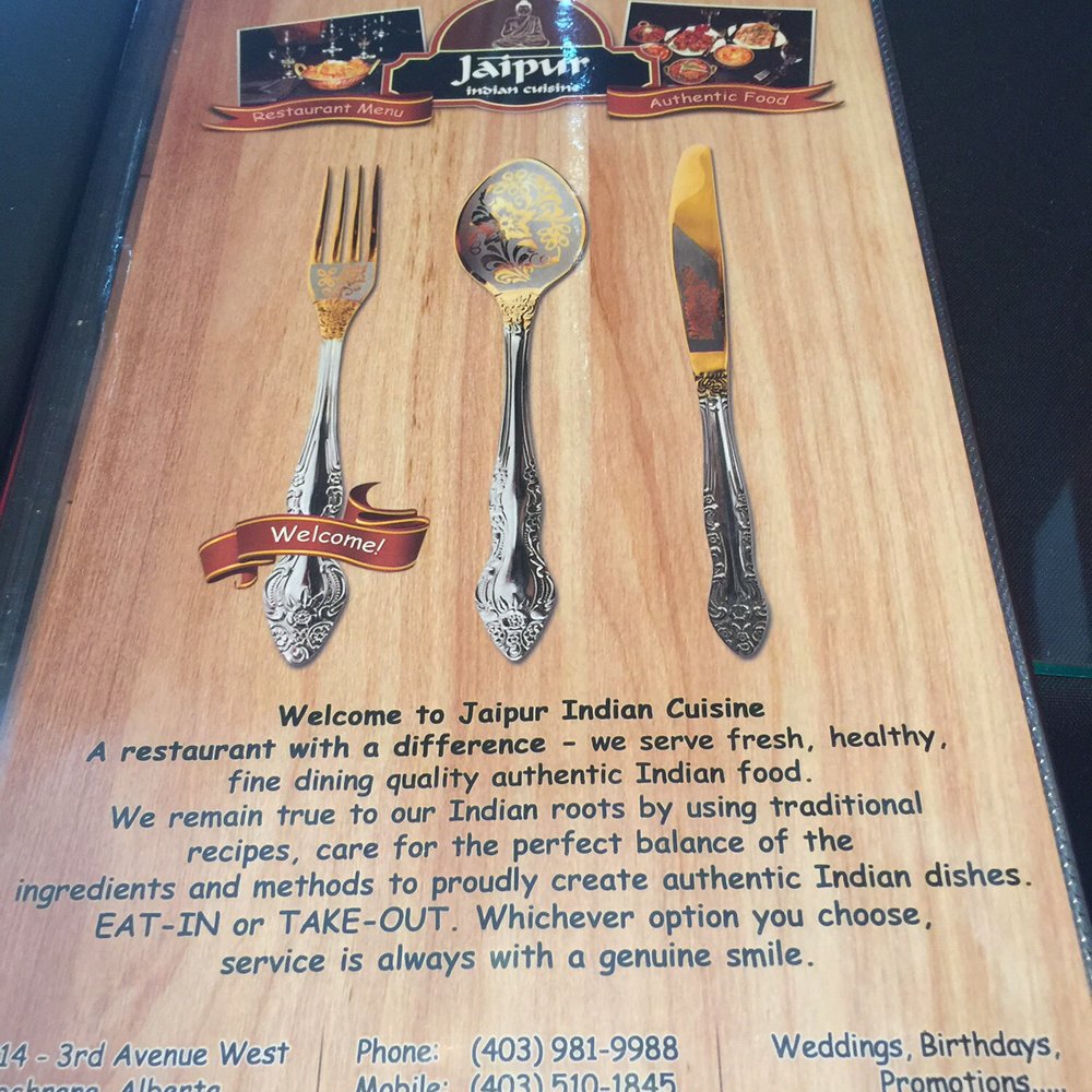 a menu for indian cuisine a menu for indian cuisine
