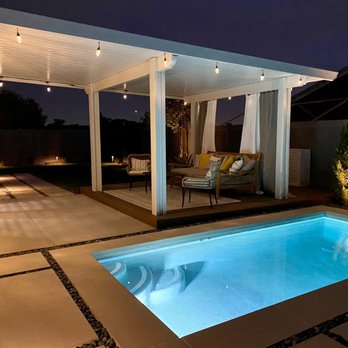 Clements Landscape and Pool Construction - Spool at night with cozy covered deck - Landscaping Near Me - Rancho Cucamonga, California Clements Landscape and Pool Construction - Spool at night with cozy covered deck - Landscaping Near Me - Rancho Cucamonga, California