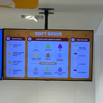Somisomi - Soft serve menu. Flavors rotate. This is what they had on 8/24/2024 - Ice Cream & Frozen Yogurt Near Me - Fullerton, California Somisomi - Soft serve menu. Flavors rotate. This is what they had on 8/24/2024 - Ice Cream & Frozen Yogurt Near Me - Fullerton, California