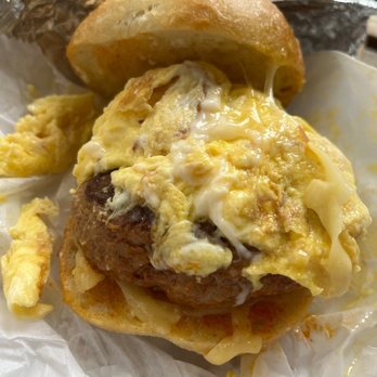 C&B - Sausage, Egg and Cheese Sandwich Breakfast - Coffee & Tea Near Me - New York, New York C&B - Sausage, Egg and Cheese Sandwich Breakfast - Coffee & Tea Near Me - New York, New York