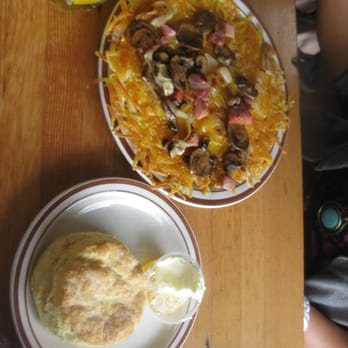 Pine State Biscuits - hash browns with a biscuit side and the honey butter - Southern Near Me - Portland, Oregon Pine State Biscuits - hash browns with a biscuit side and the honey butter - Southern Near Me - Portland, Oregon