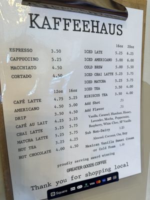 Menu photo 1 Kaffee Haus Fredericksburg, TX Menu photo 1 Kaffee Haus Fredericksburg, TX