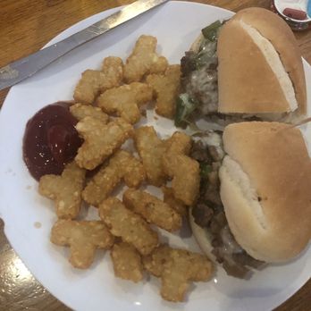 The Kickstand Bar & Grill - Cheesesteak with Tater Tots - Pool Halls Near Me - Danville, Indiana