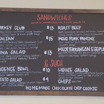 Cadence Kitchen - Sandwiches made on Acme Ciabatta big enough for two and the Mediterranean Eggplant - fantabulous. Ditto the Cadence Bow & potato salad. - Sandwiches Near Me - Garden City, Idaho Cadence Kitchen - Sandwiches made on Acme Ciabatta big enough for two and the Mediterranean Eggplant - fantabulous. Ditto the Cadence Bow & potato salad. - Sandwiches Near Me - Garden City, Idaho