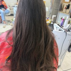 Dermibelle Studio - Her hair immediately after the service.