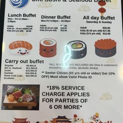 Umi Sushi & Seafood Buffet - Menu