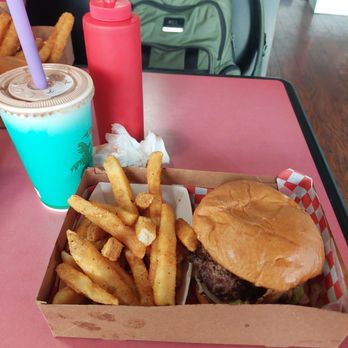 Betty's Burgers Joint - The Shroom N Guac burger with small fries and a Dark Chocolate and Strawberry (Shake of the Month) milkshake. YUM! - Burgers Near Me - Honolulu, Hawaii Betty's Burgers Joint - The Shroom N Guac burger with small fries and a Dark Chocolate and Strawberry (Shake of the Month) milkshake. YUM! - Burgers Near Me - Honolulu, Hawaii