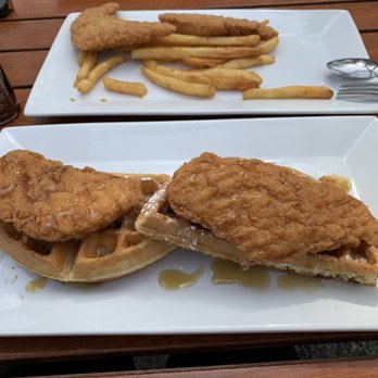 Wally's - When you can't decide. Plain waffle with chicken tenders. - New American Near Me - Surf City, New Jersey Wally's - When you can't decide. Plain waffle with chicken tenders. - New American Near Me - Surf City, New Jersey