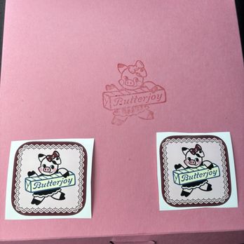 Butterjoy Bakery - Cute pink boxes with some free stickers - Bakeries Near Me - Rochester, New York Butterjoy Bakery - Cute pink boxes with some free stickers - Bakeries Near Me - Rochester, New York