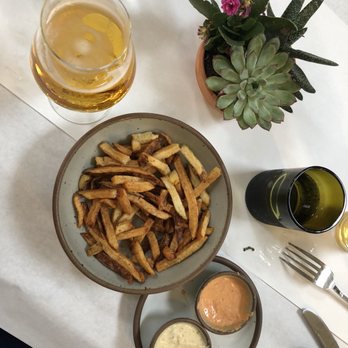 Bold Monk Brewing - Frites with smoked tomato and truffle sauce - Brewpubs Near Me - Atlanta, Georgia Bold Monk Brewing - Frites with smoked tomato and truffle sauce - Brewpubs Near Me - Atlanta, Georgia