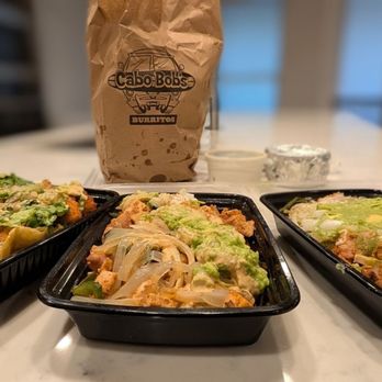 Cabo Bob's Burritos - To go food from Cabo Bob's Two Bowls Chicken and Nachos Fish - Mexican Near Me - Austin, Texas Cabo Bob's Burritos - To go food from Cabo Bob's Two Bowls Chicken and Nachos Fish - Mexican Near Me - Austin, Texas
