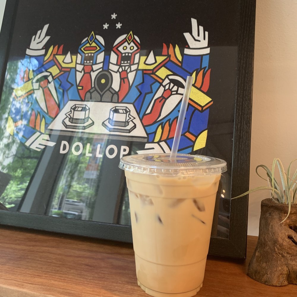 Iced lavender latte