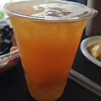 Fusion - Peach green tea with lychee boba - Coffee & Tea Near Me - Rancho Cordova, California Fusion - Peach green tea with lychee boba - Coffee & Tea Near Me - Rancho Cordova, California