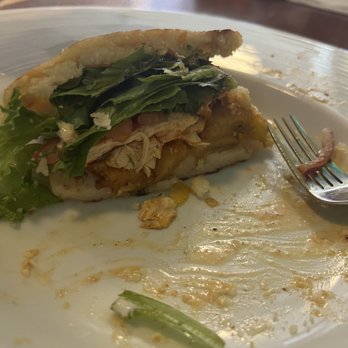 Edicta39 - Inside of the chicken arepa - Latin American Near Me - Pendleton, Indiana Edicta39 - Inside of the chicken arepa - Latin American Near Me - Pendleton, Indiana