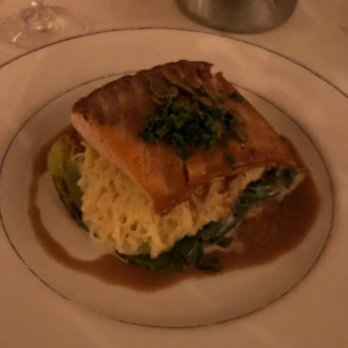 Poulet Bleu - Salmon with Spaghetti Squash - French Near Me - Pittsburgh, Pennsylvania Poulet Bleu - Salmon with Spaghetti Squash - French Near Me - Pittsburgh, Pennsylvania