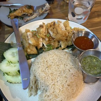 Sanae Thai Eatery - Khao Man Gai with fried chicken - Thai Near Me - Portland, Oregon Sanae Thai Eatery - Khao Man Gai with fried chicken - Thai Near Me - Portland, Oregon