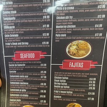 Frida's House Mexican Food - Menu - pg2 - Mexican Near Me - Gillette, Wyoming