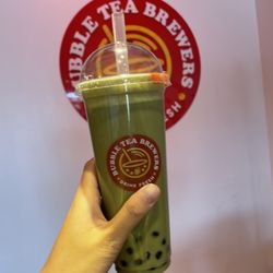Bubble Tea Brewers - Matcha milk tea with oat milk and pearls