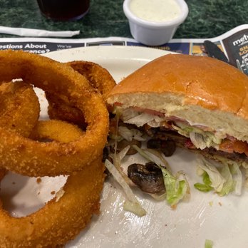 Metro Diner - Great Bacon Mushroom and Swiss Burger   T he on in rings always delicious. - Breakfast & Brunch Near Me - Jacksonville, Florida
