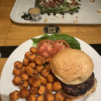 School House Kitchen & Libations - Salad, burger and sweet potato tots - New American Near Me - Arvada, Colorado