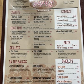 Roxys Restaurant - Menu - American Near Me - Ridgeland, South Carolina Roxys Restaurant - Menu - American Near Me - Ridgeland, South Carolina