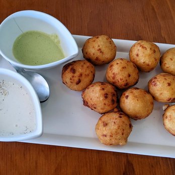 Kaxapa Factory - Kaxapa Factory 05/30/21: Bolitas de Queso - Guasacaca Sauce, Salsa de Ajo - Latin American Near Me - Playa del Carmen, ROO