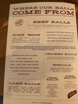 Menu photo 3 The Meatball & Wine Bar Melbourne, VIC