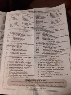 Menu photo 1 Chan's Chinese Restaurant McMinnville, OR