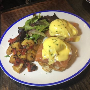 Cafe Fiorello - Smoked salmon eggs Benedict! Truly superb. - Italian Near Me - New York, New York